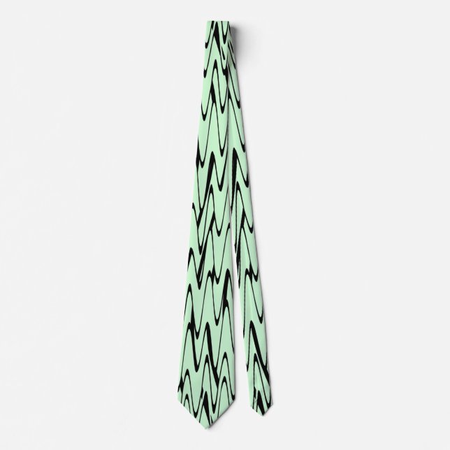 Engaging Mint Green Dynamic  Neck Tie (Front)