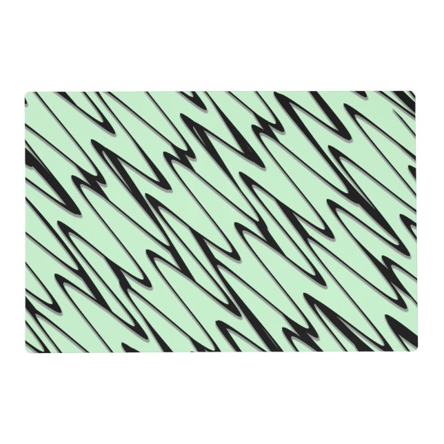 Engaging Mint Green Dynamic  Placemat (Front)