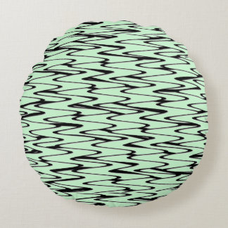 Engaging Mint Green Dynamic Round Pillow