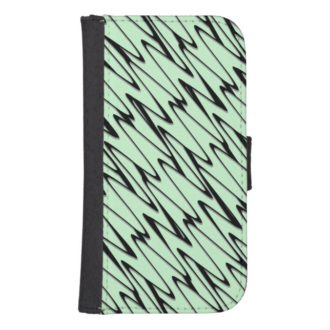 Engaging Mint Green Dynamic  Samsung Galaxy Wallet Case (Front)