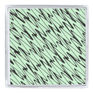 Engaging Mint Green Dynamic Silver Finish Lapel Pin