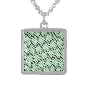 Engaging Mint Green Dynamic  Sterling Silver Necklace