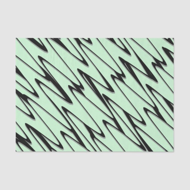 Engaging Mint Green Dynamic  Tissue Paper (Front)
