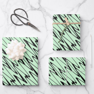 Engaging Mint Green Dynamic  Wrapping Paper Sheets