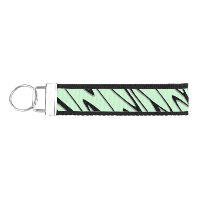 Engaging Mint Green Dynamic  Wrist Keychain (Keys on Left)