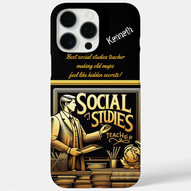 Engaging Teacher in Social Studies Case-Mate iPhone Case (Back)