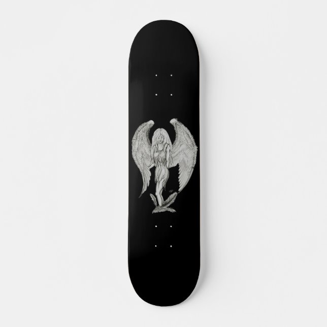 Engel - Black and white design Skateboard (Front)
