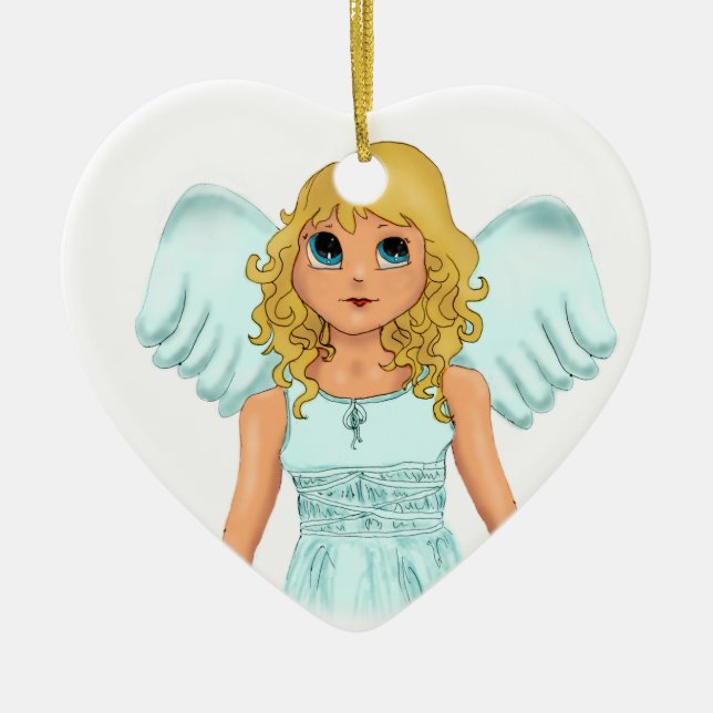 Engel Ceramic Ornament (Front)