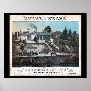 Engel Wolf's Brewery Philadelphia PA Print