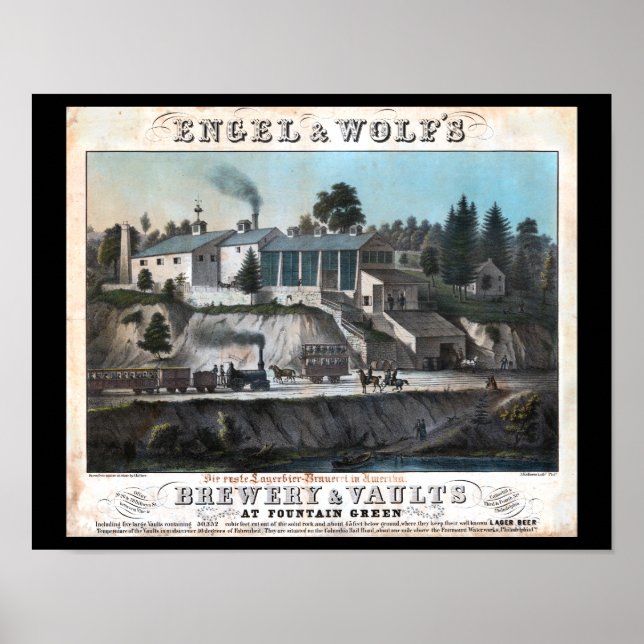 Engel Wolf's Brewery Philadelphia PA Print (Front)
