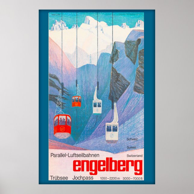 Engelberg Switzerland,Ski Poster (Front)