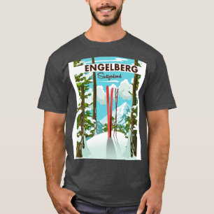 Engelberg Switzerland ski poster T-Shirt