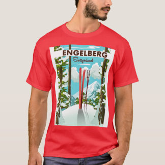 Engelberg Switzerland ski poster T-Shirt