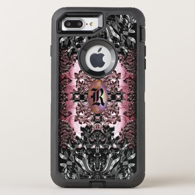 Enghel Thames Baroque Unique Goth Chic Monogram Otterbox iPhone Case (Back)