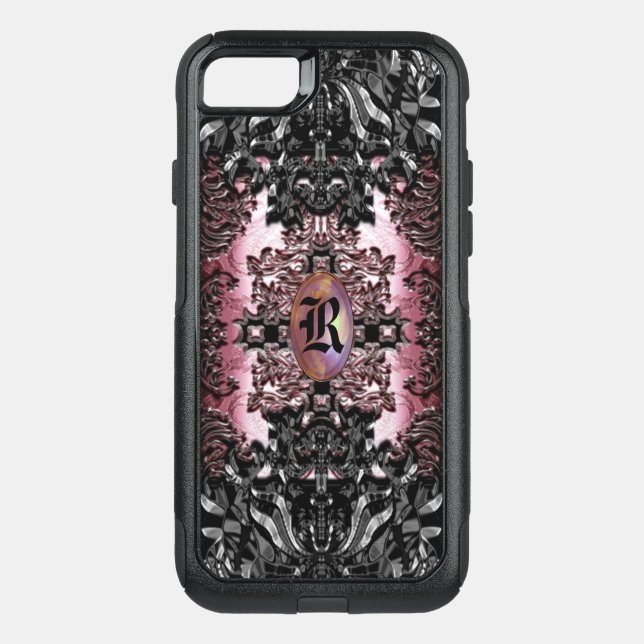 Enghel Thames Baroque Unique Goth Chic Monogram Otterbox iPhone Case (Back)