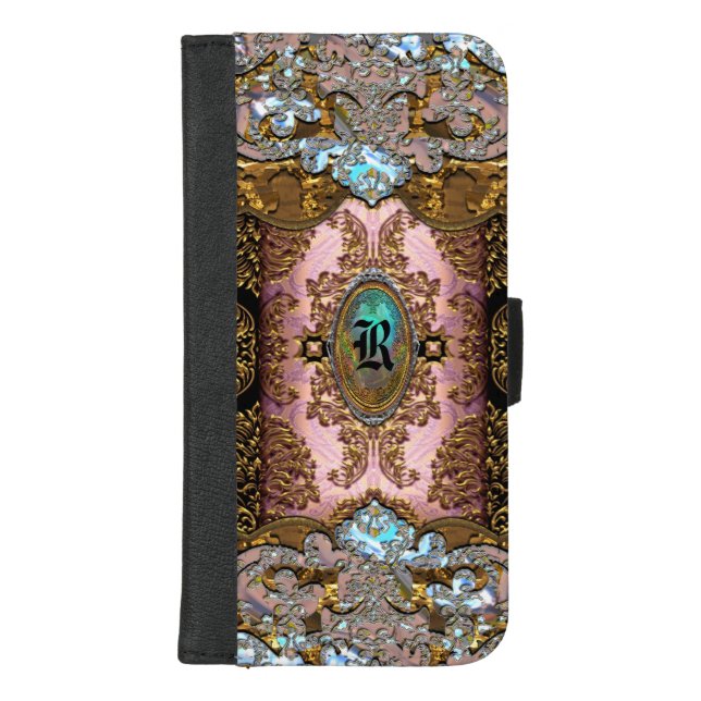 Enghelryste Elegant French Monogram iPhone Wallet Case (Front)