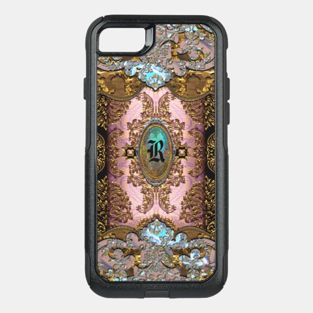Enghelryste French Girly Personalized Monogram Otterbox iPhone Case (Back)