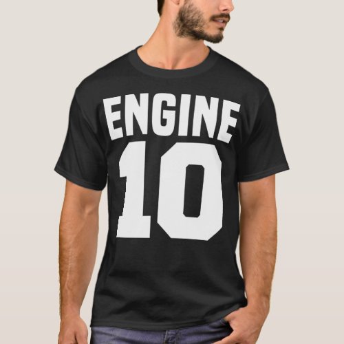 Engine 10 Fire Rescue Department City Firefighter  T_Shirt