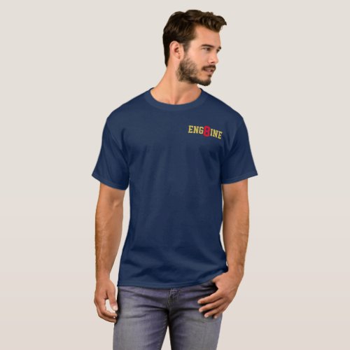 Engine 8 large Logo Gold T_Shirt