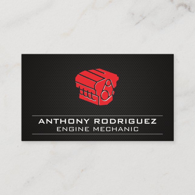 Engine Block | Carbon Fiber Business Card (Front)