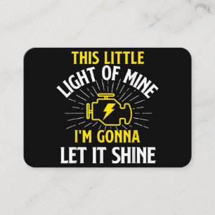 Engine Control Light - Car Guy Auto Mechanic Business Card