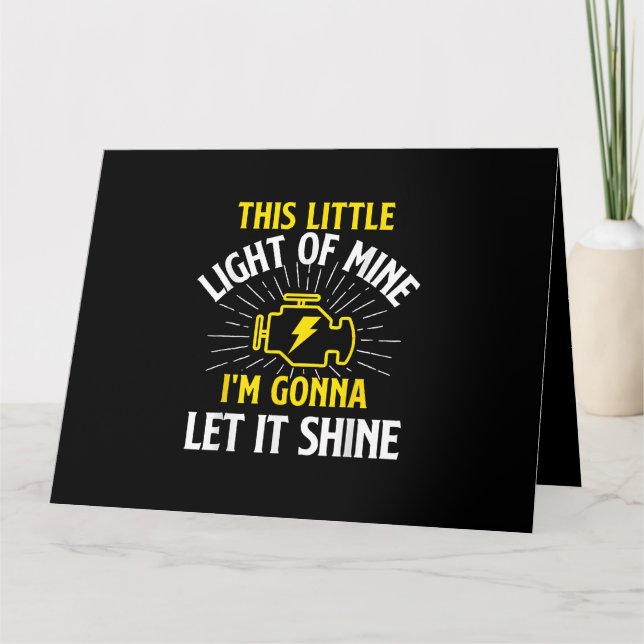 Engine Control Light - Car Guy Auto Mechanic Card (Front)