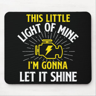 Engine Control Light - Car Guy Auto Mechanic Mouse Pad