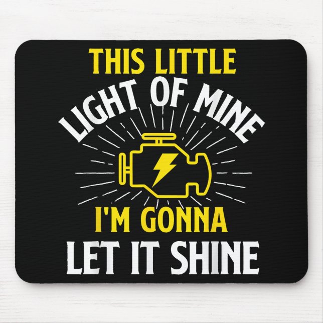 Engine Control Light - Car Guy Auto Mechanic Mouse Pad (Front)