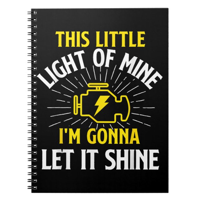 Engine Control Light - Car Guy Auto Mechanic Notebook (Front)