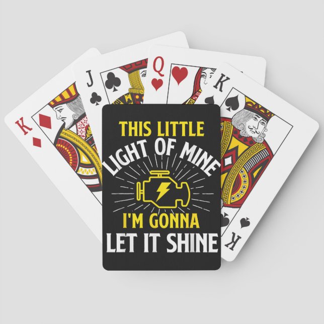 Engine Control Light - Car Guy Auto Mechanic Poker Cards (Back)