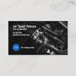 Engine Grey Car Service Business Card