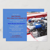Engine Masculine Birthday Party Invitation (Front/Back)