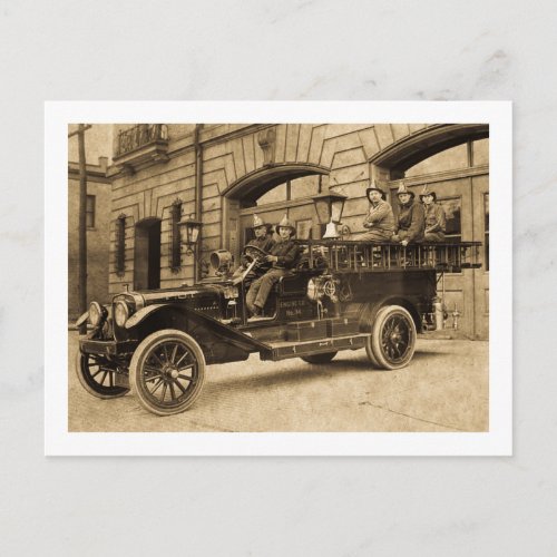 Engine No 34 Vintage Fire Company Postcard