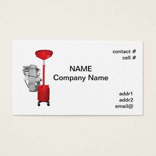 engine oil change business card