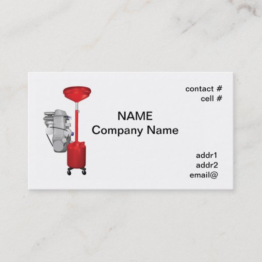 engine oil change business card