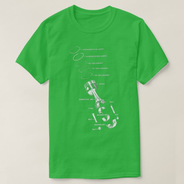 Engine Piston  T-Shirt (Design Front)