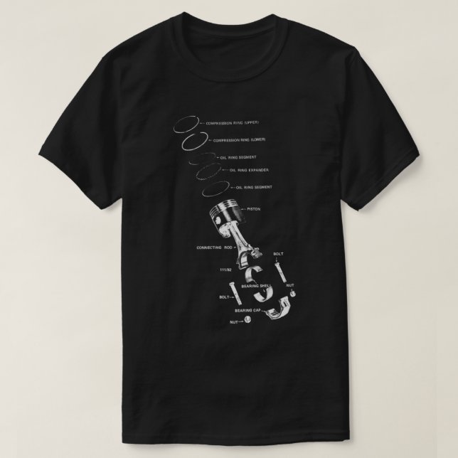 Engine Piston   T-Shirt (Design Front)