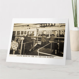 Engine Room on the S.S. Greater Detroit - D&C Line Card