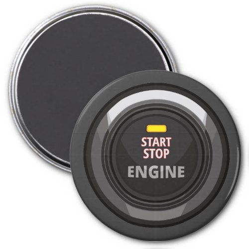 Engine Start Stop Button for Nerd Geeks Magnet