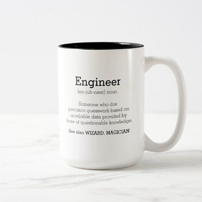 Engineer Approved Definition Two-Tone Coffee Mug (Right)