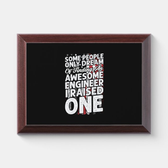 Engineer Art Awesome Engineer Award Plaque (Horizontal)