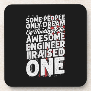 Engineer Art Awesome Engineer Beverage Coaster