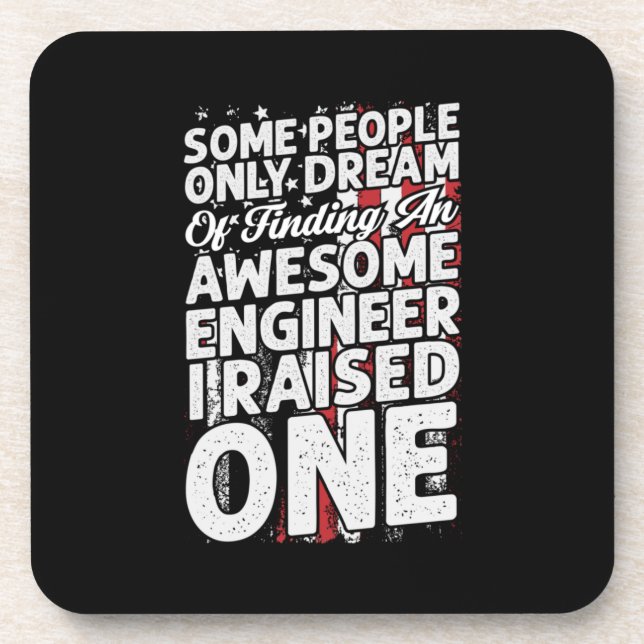Engineer Art Awesome Engineer Beverage Coaster (Front)