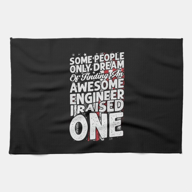 Engineer Art Awesome Engineer Kitchen Towel (Horizontal)