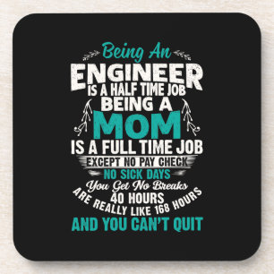 Engineer Art Being An Engineer Mom Beverage Coaster