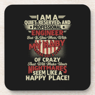 Engineer Art Professional Engineer Beverage Coaster