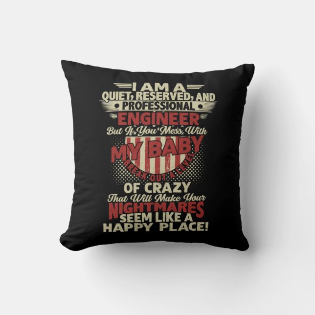 Engineer Art Professional Engineer Throw Pillow (Front)