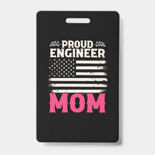 Engineer Art Proud Engineer Mom Badge