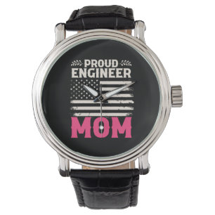 Engineer Art Proud Engineer Mom Watch