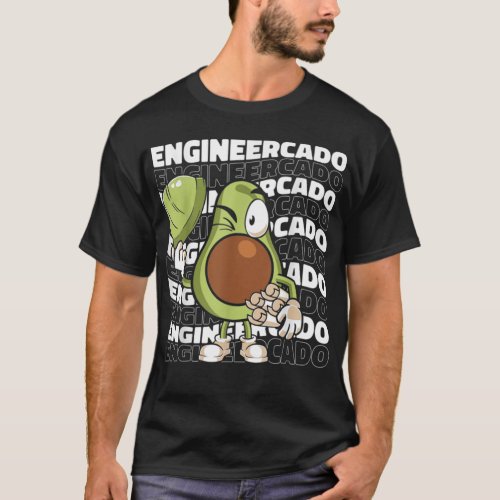 Engineer Avocado Aerospace Civil Mechanical Engine T_Shirt